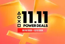 Orange and yellow PlayStation graphic announcing 11.11 Power Deals from October 30 to November 12, 2026.