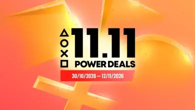 Orange and yellow PlayStation graphic announcing 11.11 Power Deals from October 30 to November 12, 2026.