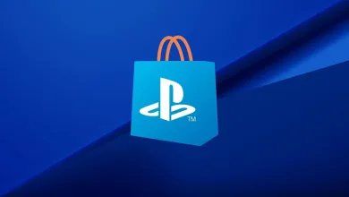 PlayStation Store shopping-bag icon against a blue background, illustrating the Store's monetization plans.