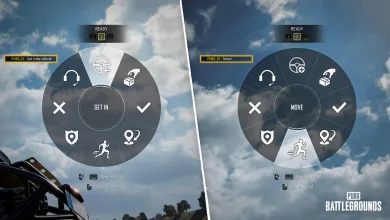 Two in-game message radial menus show vehicle and movement requests against a cloudy sky.