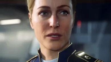 Close-up of a uniformed officer from Squadron 42.