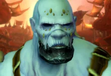 A close-up of an undead World of Warcraft: Forever character in armor.